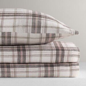 RH Restoration Hardware Washed Windowpane Plaid sheet set Queen NWT SOLD OUT